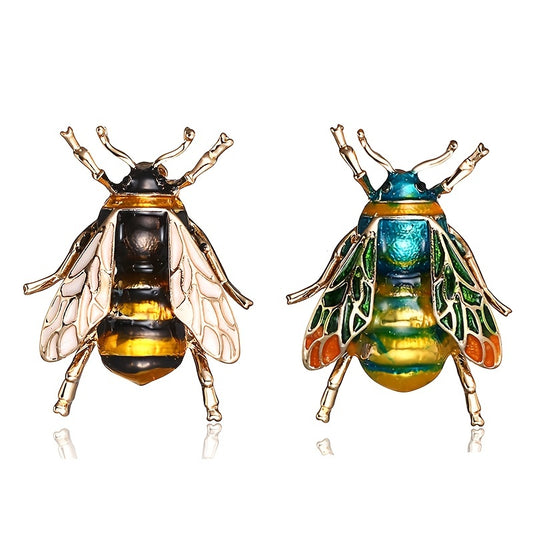 Colorful Bee Shape Brooch Animal Insect Theme Corsage Pin 1 Pc