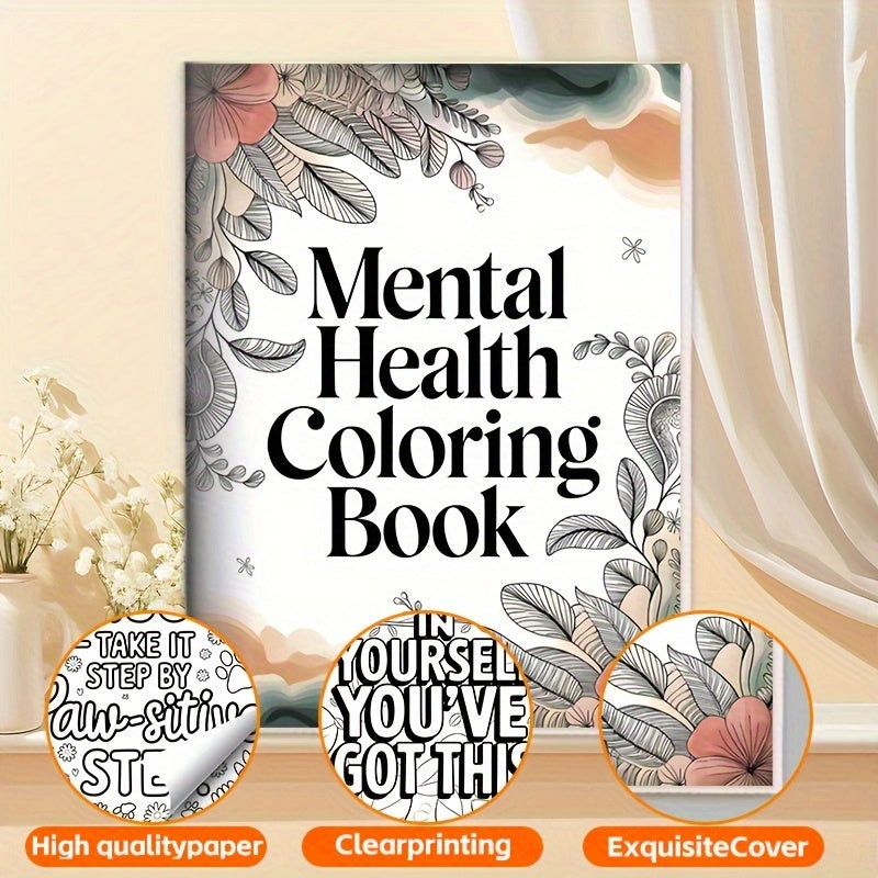 Mindful Phrases Adult Coloring Book: Stress Relief Designs