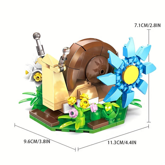 Creative Snail Building Blocks Set Animal Series Gift Cultivates Stacking Skills