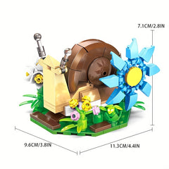 Creative Snail Building Blocks Set Animal Series Gift Cultivates Stacking Skills