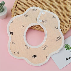 Newborn Saliva Towel Cartoon Printing Waterproof Layer Soft Absorbent Mouth Bib