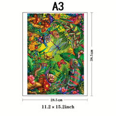 Chameleon Wooden Jigsaw Puzzle for Adults