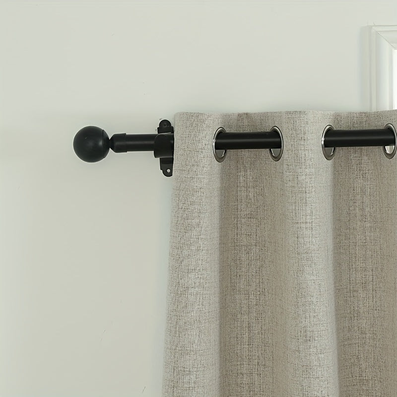 Khaki Cotton Linen Grommet Top Curtain for Home Decor and Privacy