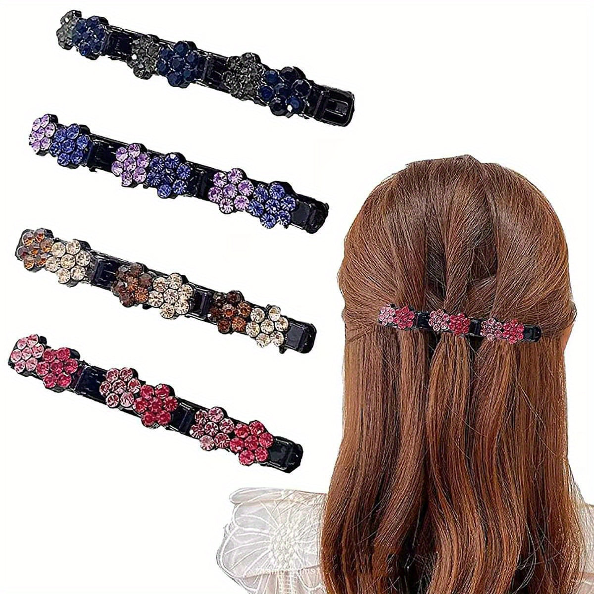 4pcs Flower Hair Clip Bangs Duckbill Clip Hair Accessories