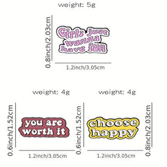 Alphabet Letter Brooches for Clothing and Bags