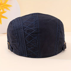 Unisex Beret Washed Cotton Peaked Cap for Spring and Summer