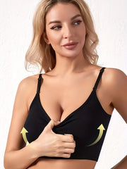 5pcs Ribbed Push Up Bras Comfy & Breathable Intimates Bra Women's Lingerie