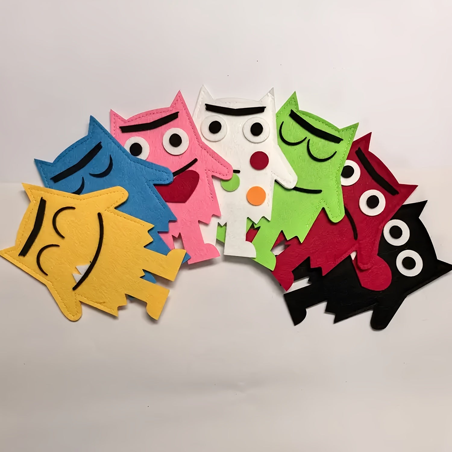 Colorful Monster Hand Puppet Set for Storytelling Props