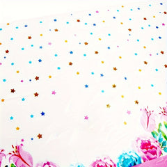 Unicorn Tablecloth for Birthday Party Decoration