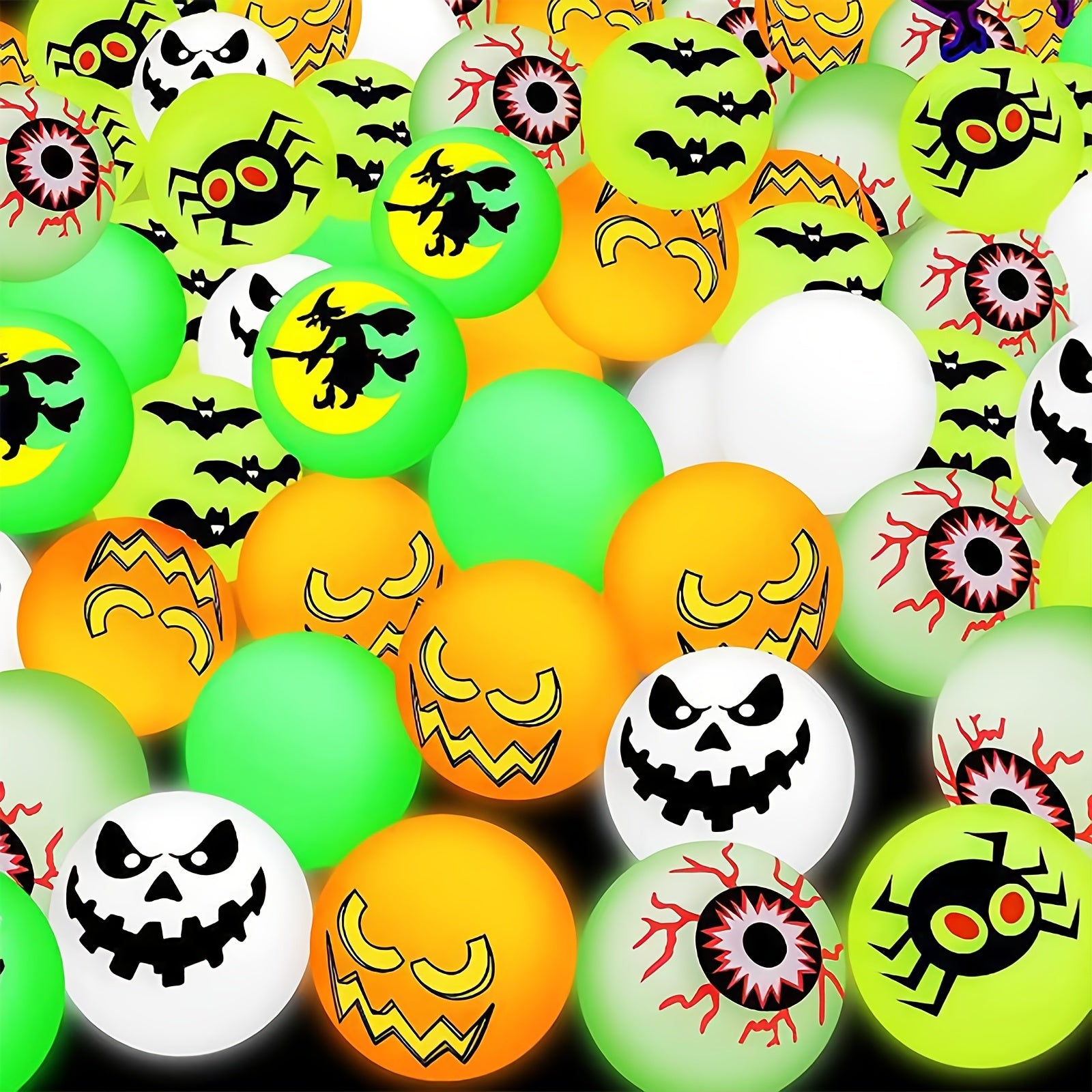 10pcs Halloween Glow In The Dark Bouncy Balls 2 Halloween Trick Treat Toy