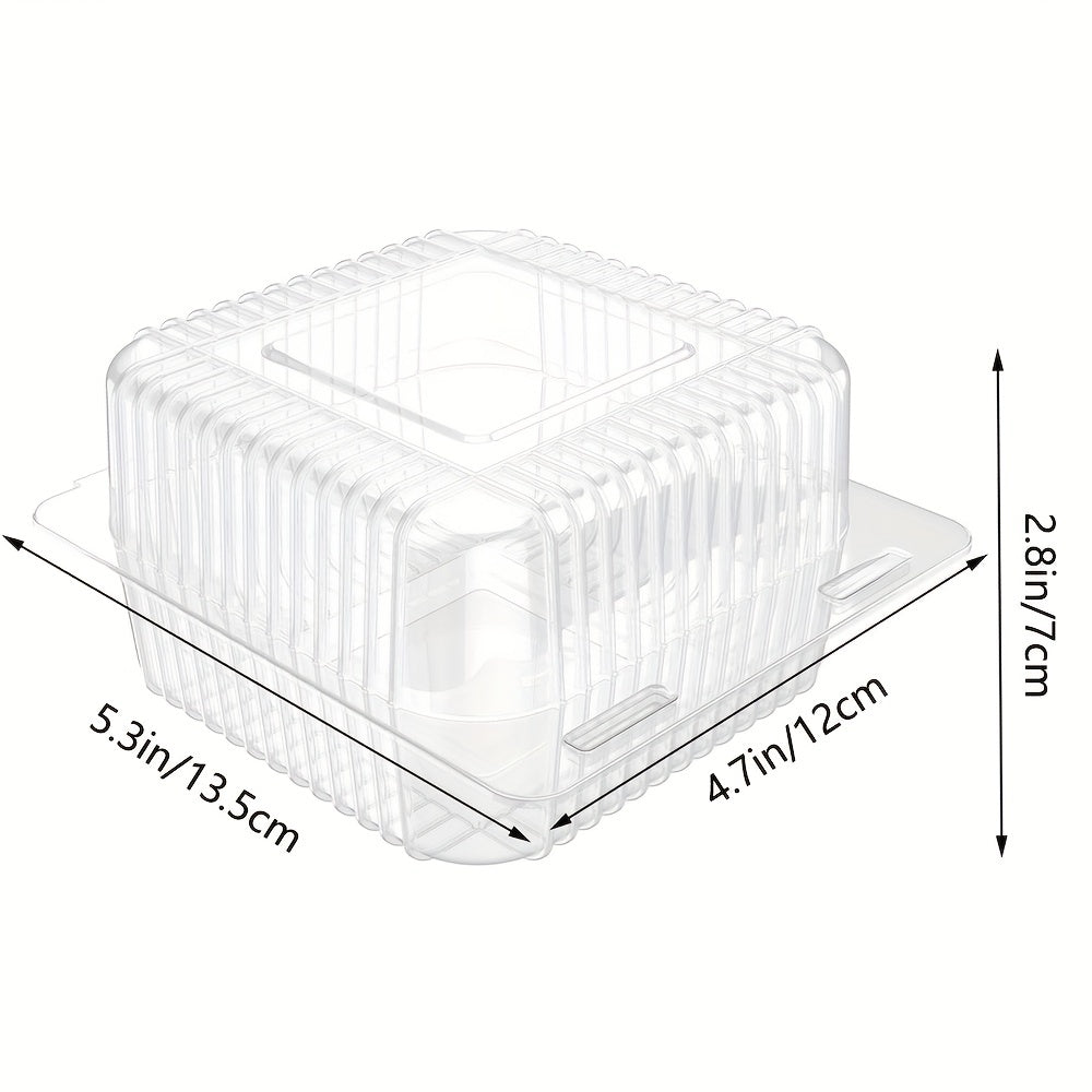 50/100 Clear Plastic Hinged Take Out Containers 5.3x4.7x2.8 Inch
