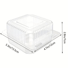 50/100 Clear Plastic Hinged Take Out Containers 5.3x4.7x2.8 Inch