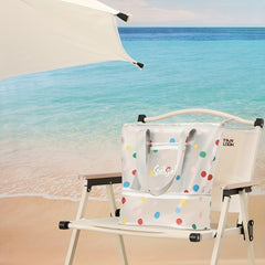 Polka Dot Beach Toiletry Bag Frosted Transparent Storage Large Capacity