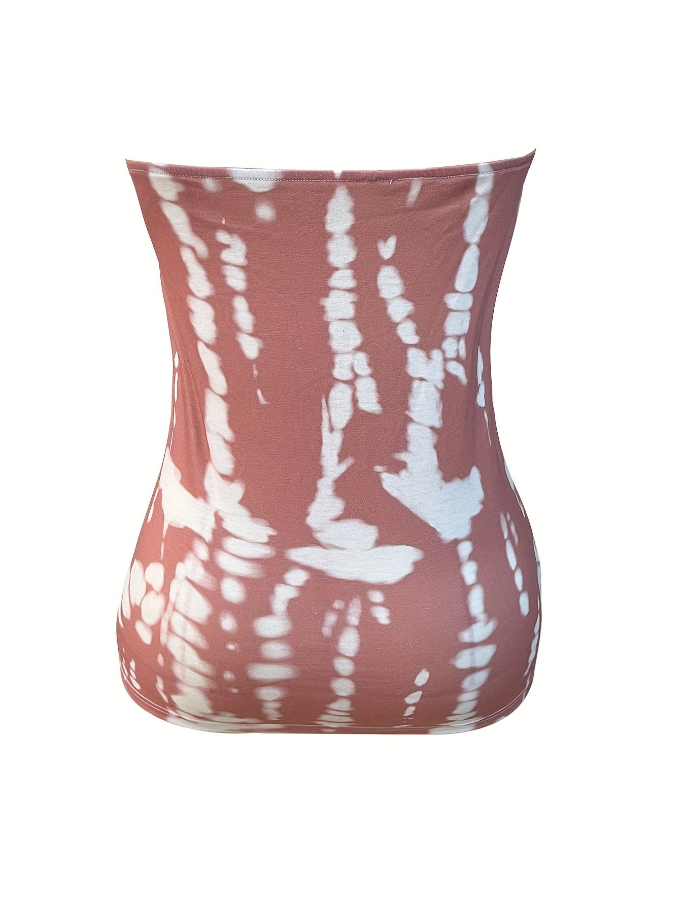 Tie Dye Print Sleeveless Tube Top Casual Summer Wear