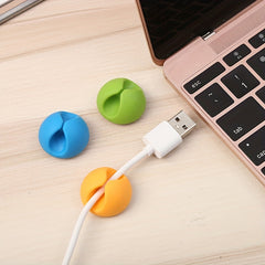 4pcs Cable Storage Winding Cable Clip Organizer Fixer