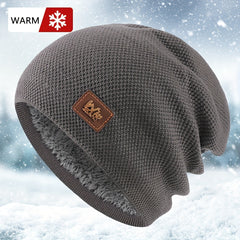 Fleece Knitted Hat Ear Protection Hat for Outdoor Activities