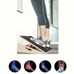 Wooden Fitness Stretching Board with Adjustable Levels 42x31x5in