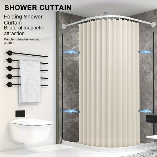 Thick Shower Curtain Waterproof Bathroom Curtain with 12 Hooks