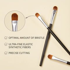 3Pcs Eye Makeup Brush Kit Professional Blending Eyeshadow Makeup Brushes
