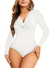 Seamless Shaping Bodysuit Long Sleeve Tummy Control Slimming Body Shaper