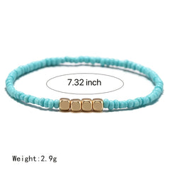 Boho Style Rice Beads Multicolor Bracelet