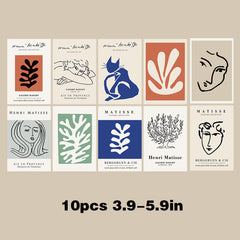 10pcs Abstract Art Posters for DIY Wall Decor