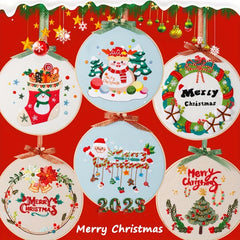 Christmas Series Embroidery Starter Kit for Beginners - Home Decor Kit