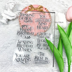 English Blessing Transparent Stamp for DIY Crafts