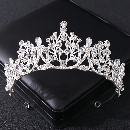 Golden Vintage Queen Crown For Wedding Brides