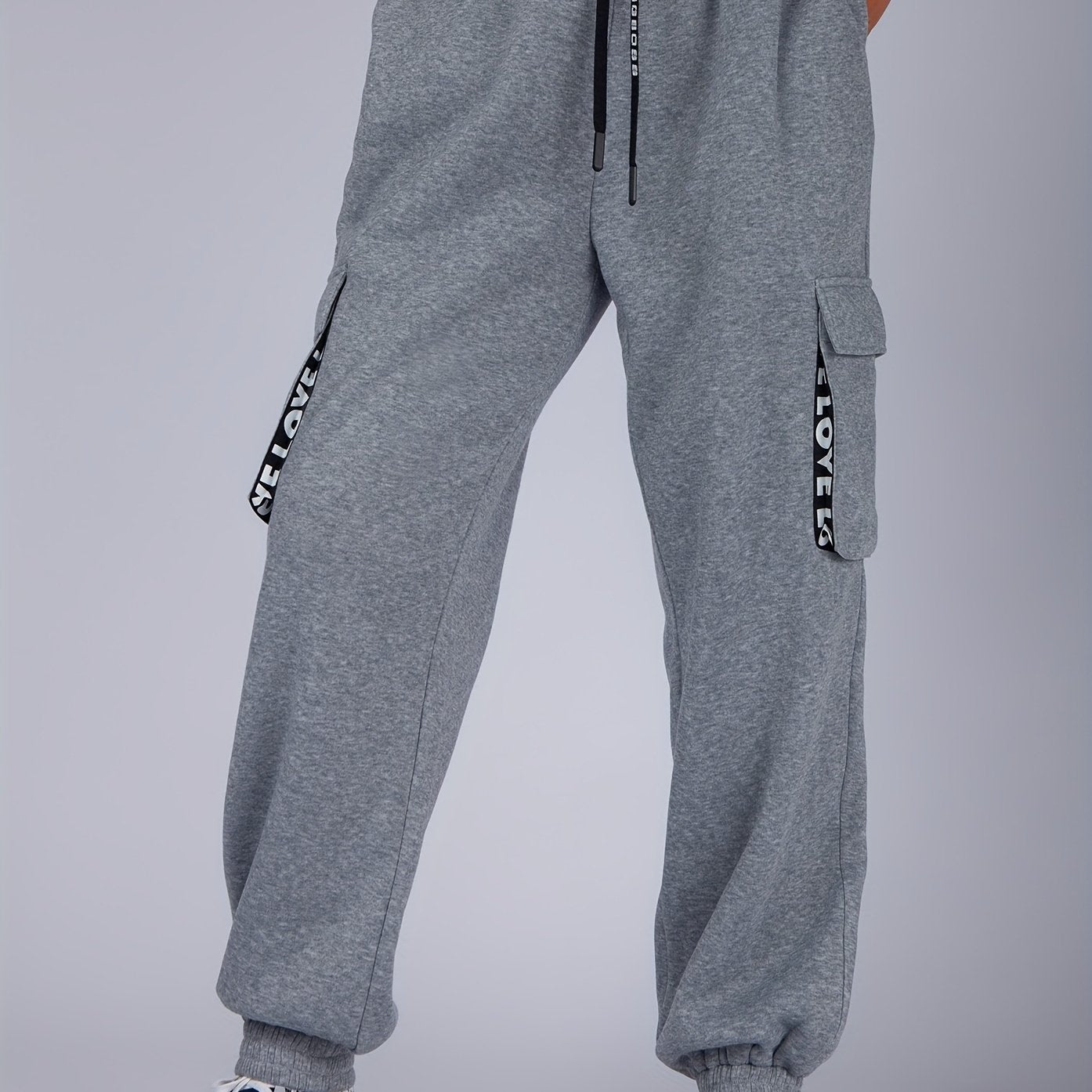 Women's Plus Size Sports Pants Elastic High Rise Jogger Sweatpants