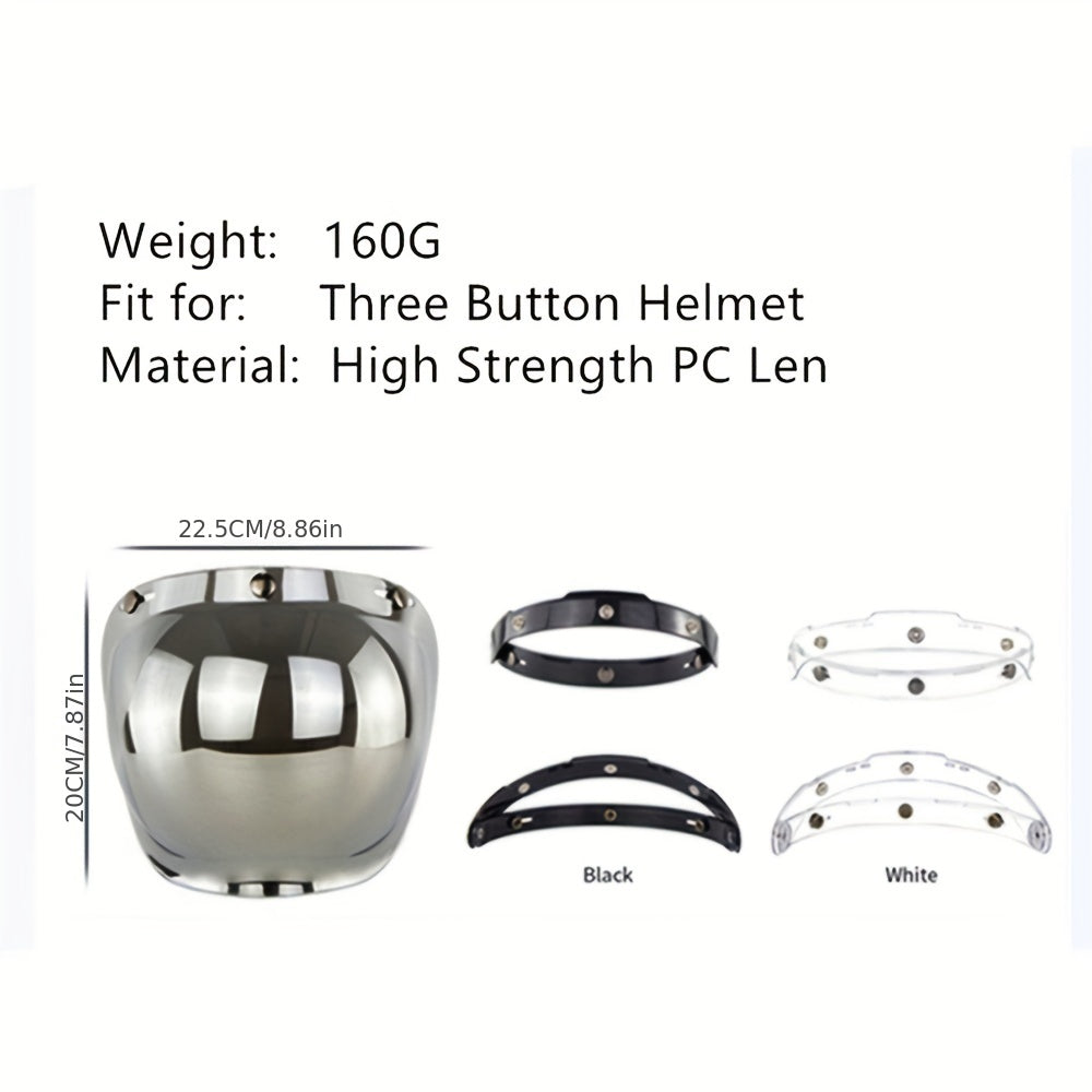 Open Face Helmet Visor Bubble Flip Up Motorcycle Visor Lens Accessory