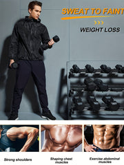 Men's Sweat Sauna Suit Hooded Jacket for Weight Loss