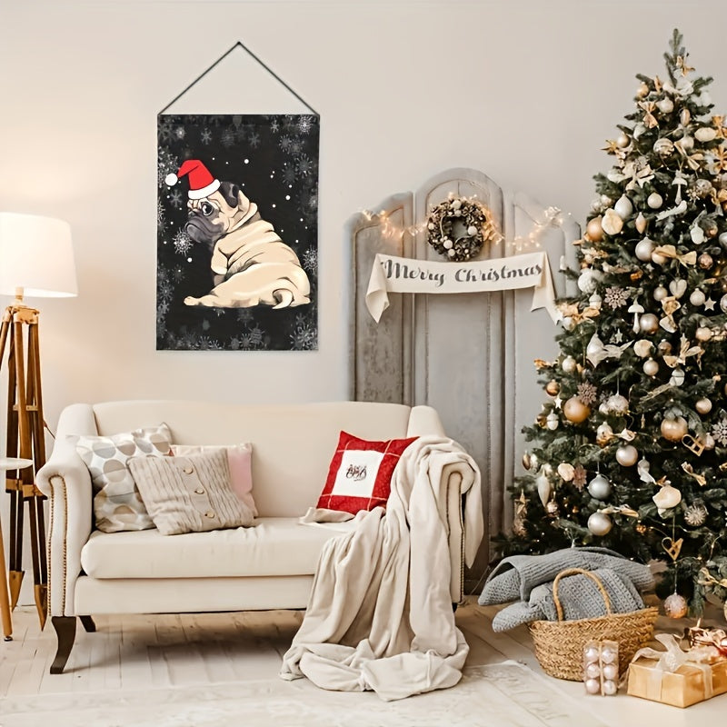 Dinosaur Christmas Flag 30X48X45X72CM Double Sided House Flag