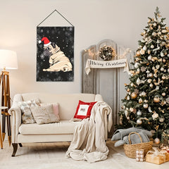 Dinosaur Christmas Flag 30X48X45X72CM Double Sided House Flag
