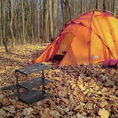 Aluminum Alloy Folding Shelf Outdoor Camping Table Portable Rack