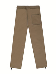 Men's Loose Letters Pattern Pants w/ Pockets Drawstring Trousers