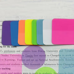 8pcs Colorful Round Sticky Notes Macaron Transparent Index Stickers