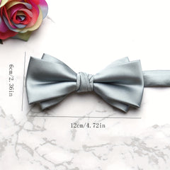 Men's Polyester Silk Bow Tie Multicolor Wedding Bow Tie Collar Flower Banquet