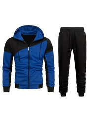 Men's Sports Set Comfy Zip Up Jacket & Active Sweatpants