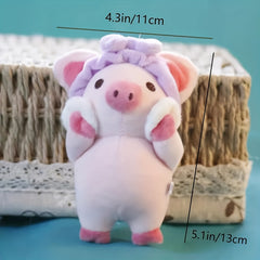 Pink Pig Plush Doll Keychain Backpack Pendant Christmas Gift