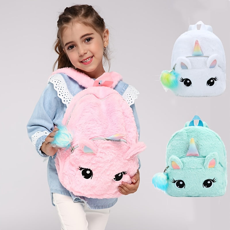 European Unicorn Plush Backpack for Toddlers