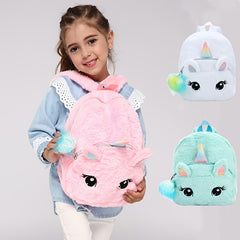 European Unicorn Plush Backpack for Toddlers