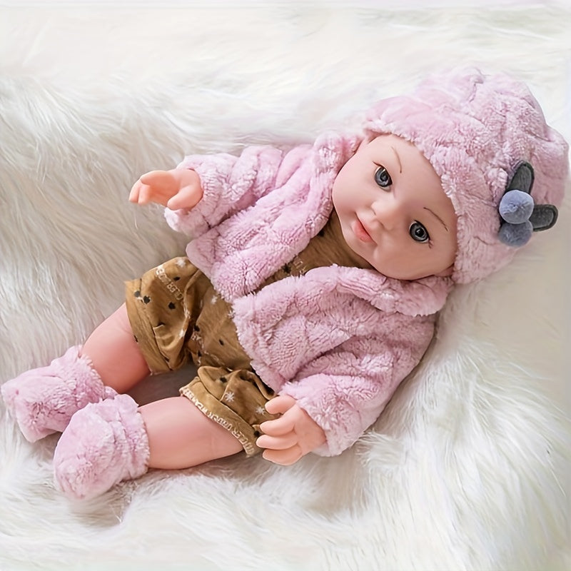 12" Adorable Reborn Doll Gift with Matching Suit Hat & Socks