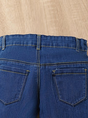 Girls' Funky Casual Jeans Cropped Denim Capris Trousers