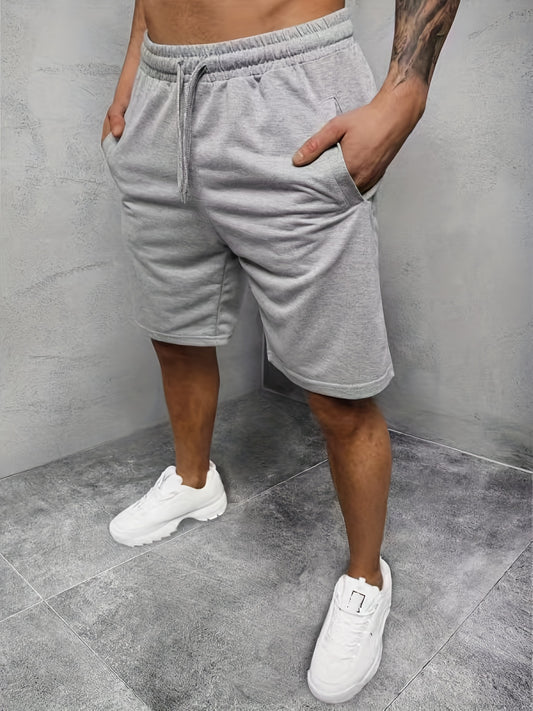 Men's Loose Fit Comfy Shorts - Stretch Elastic Waist Drawstring Athletic Shorts