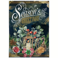 Double Sided Christmas Holiday Garden Flag 12x18in Durable Decor