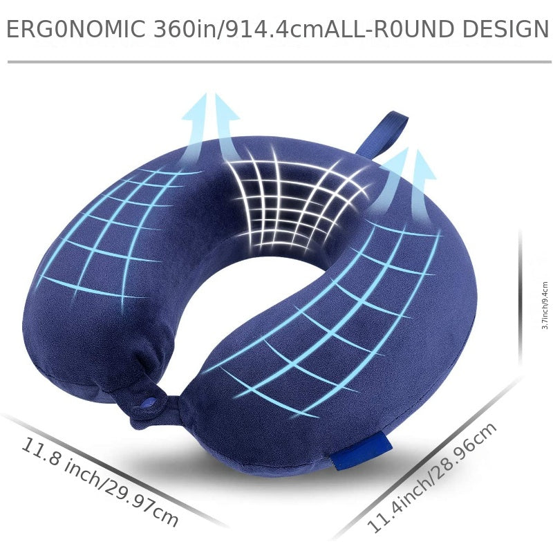 Memory Foam Neck Pillow Soft Travel Pillow Neck Cervical Airplane