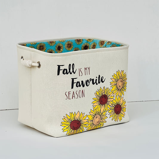 3 Tier Sunflower Storage Basket Fall Themed Organizer for Clothes Toys Snacks