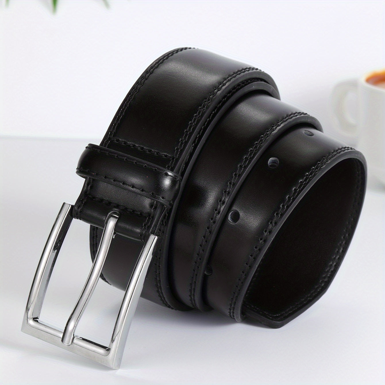 Men's Casual Leather Buckle Belt for Boyfriend's Birthday
