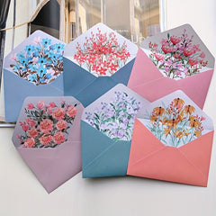 Vintage Floral Stationery Set: Blank Note Cards & Envelopes